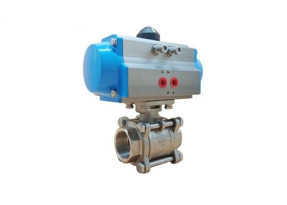 Giá tốt Van bi dẫn động bằng khí nén 3PC 1000WOG BSPT trực tuyến